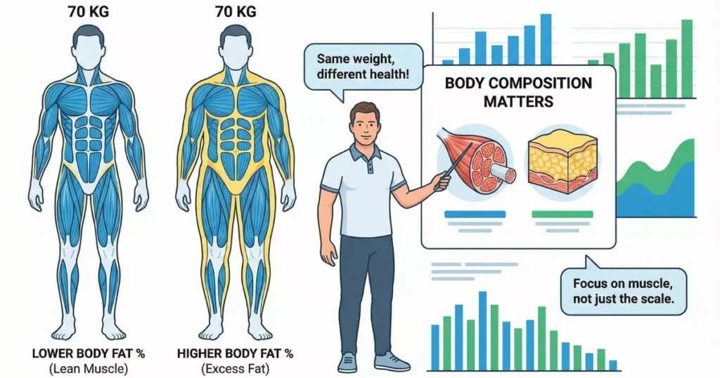 Difference between fat loss and weight loss comparison