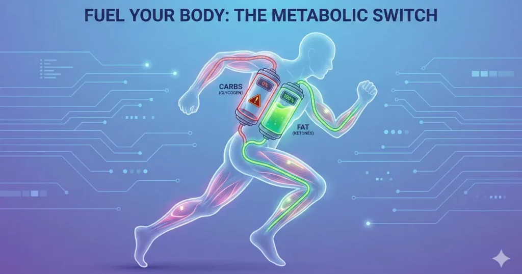 Keto diet energy shift from carbs to fat
