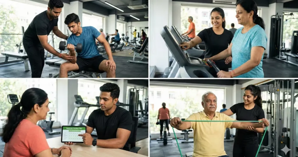 Personal trainer guiding who needs protein the most