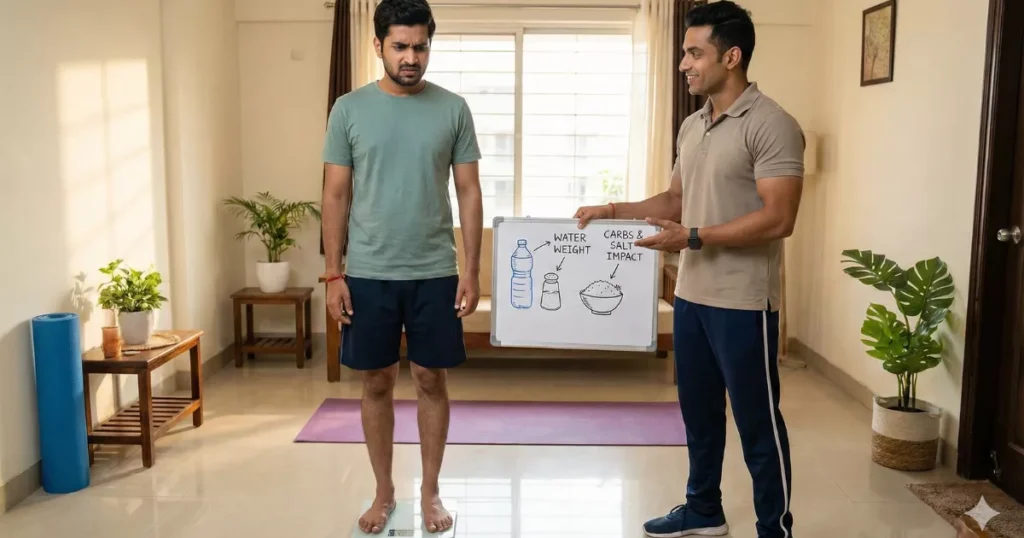 Why scale weight can confuse beginners during fat loss